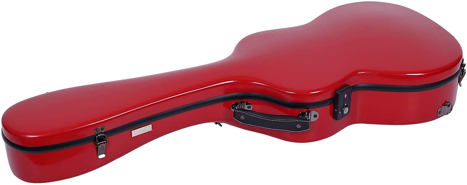 Crossrock Fiberglass Hardshell Backpack Style Red 3/4 Classical Guitar Case
