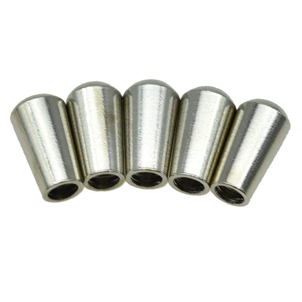 Kaish 5-Pack American Thread Sae 8-32 Metal Guitar 3 Way Toggle Switch Tip Metal Switch Knob Cap For Les Paul With Switchcraft S