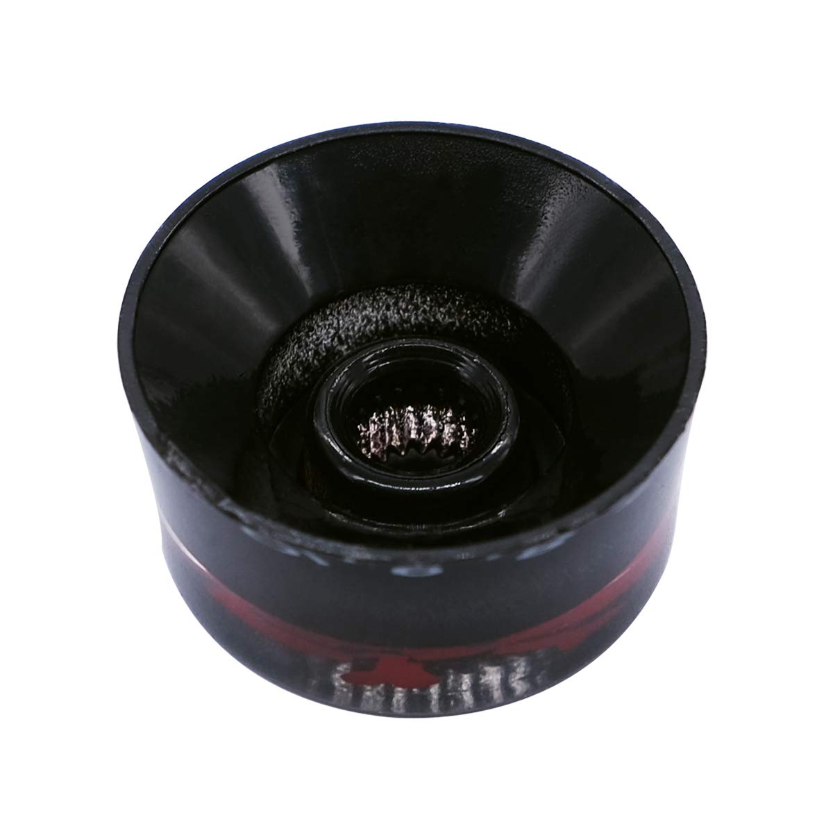 mxuteuk 4pcs Skull Electric Guitar Knob Bass Top Hat Knobs Speed Volume Tone Knob AMP Effect Pedal Control Knobs Black with Red