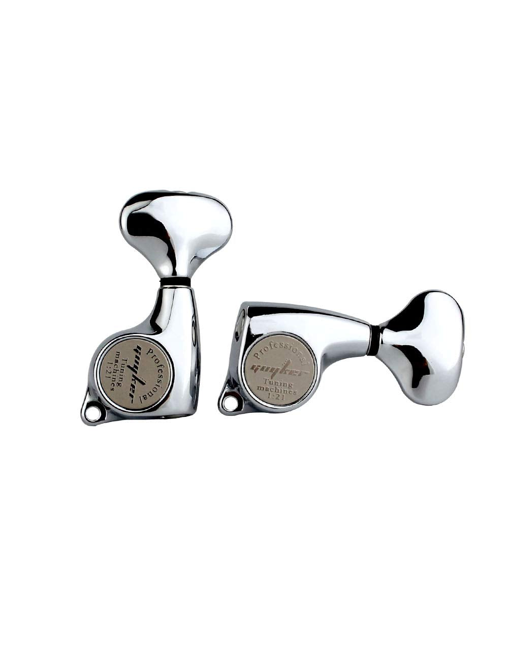 Guyker 6Pcs Guitar Machine Heads (3L + 3R) - 1:21 Sealed Tuning Key Pegs Tuners Set Replacement for ST Tele SG Style Electric or