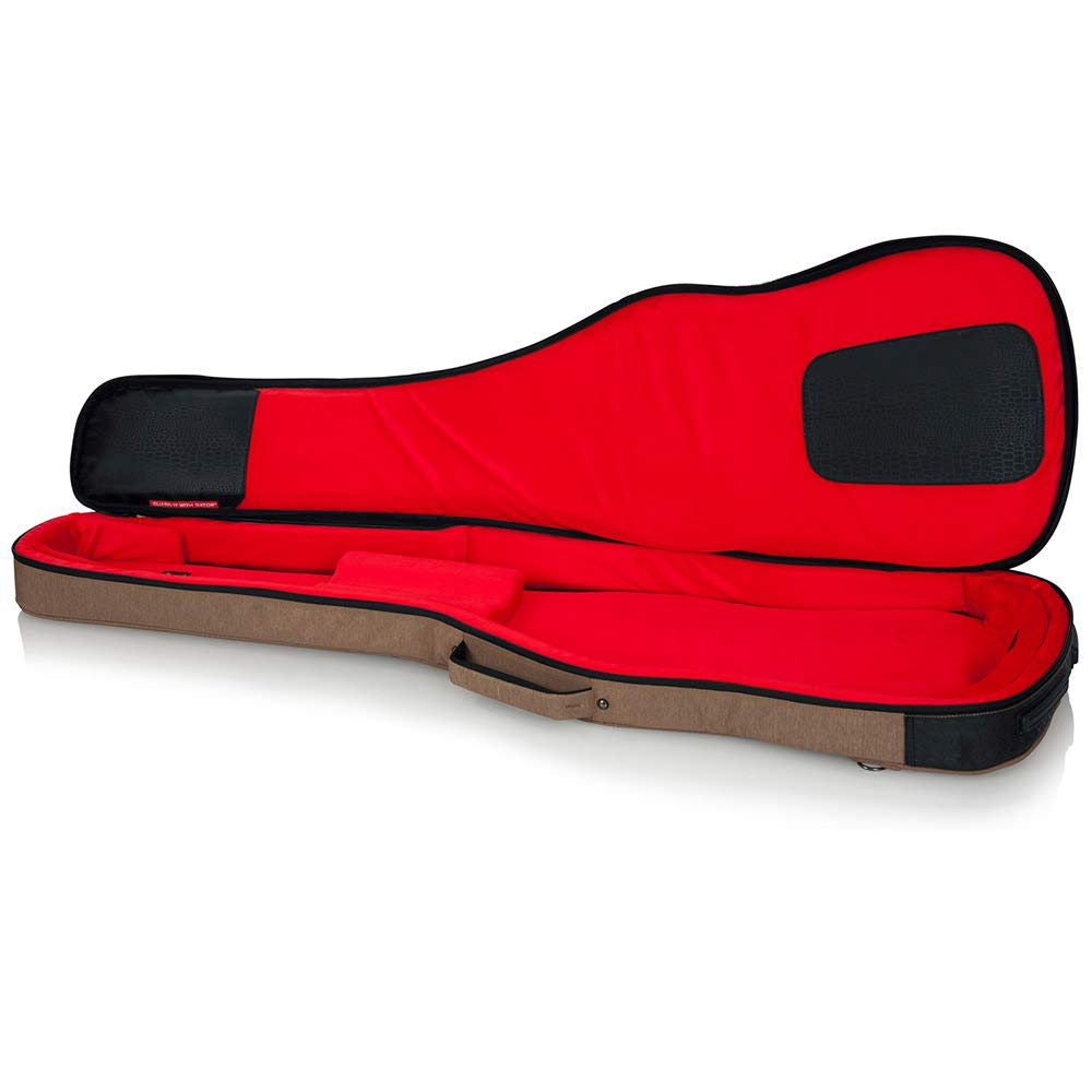 Gator Cases Transit Series Bass Guitar Gig Bag; Tan Exterior (GT-BASS-TAN)