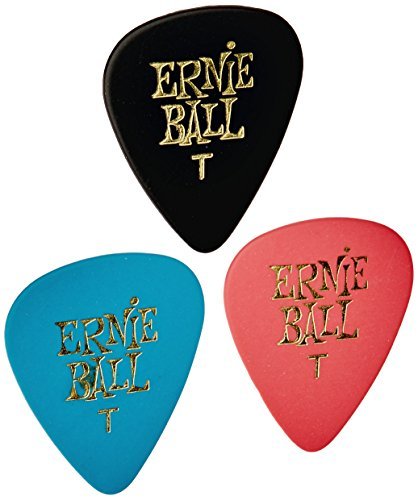 Ernie Ball Guitar Picks, Thin, Assorted Colors, 12-pack (P09176)