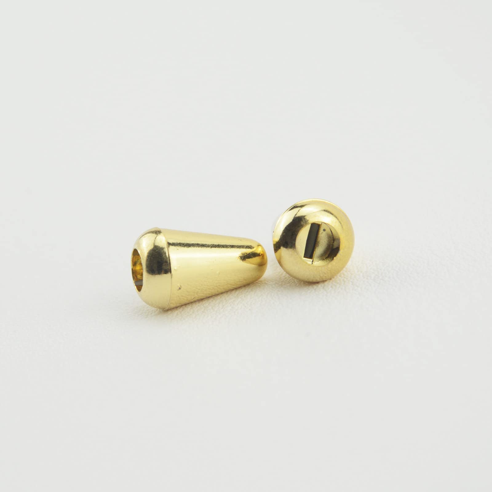 Wwomusic Gold Toggle Switch Tip Knob Caps for Electric Guitar 5 Way Toggle Pickup Selector Switches (2 Pack)