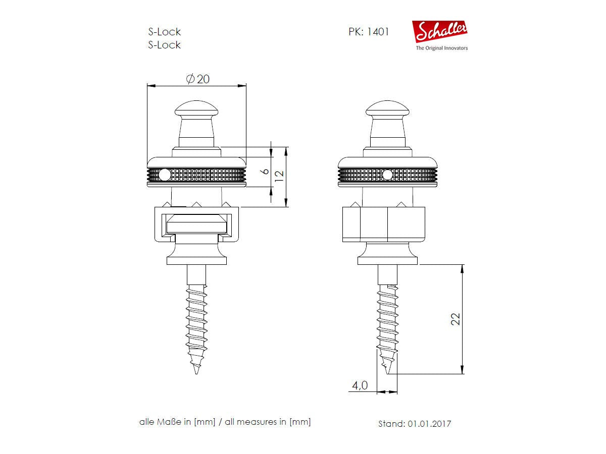 Schaller SC570250 14010101 Security Straplocks, Nickel (momo-jtk)