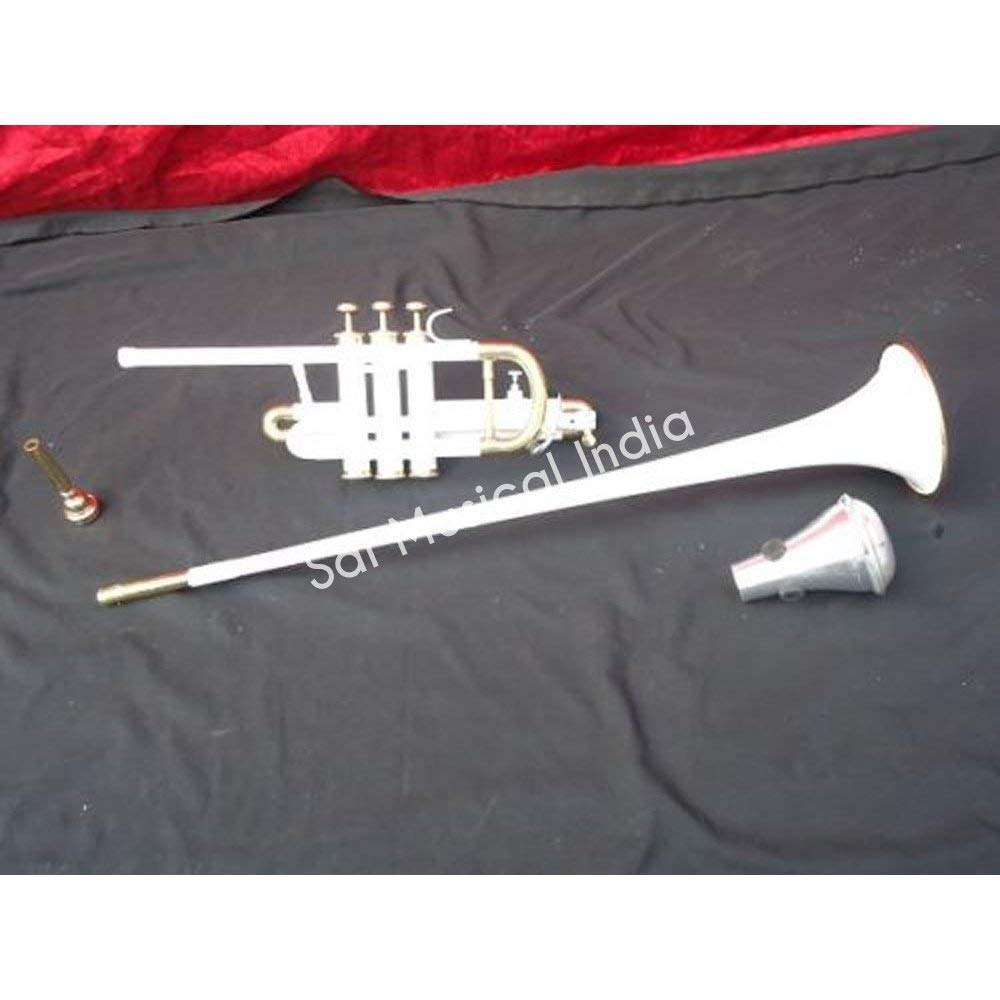 Sm Sai Musical Bb Flag Trumpet Low Pitch Brass Musical Instrument For Intermediate Student With Cushioned Hard Case