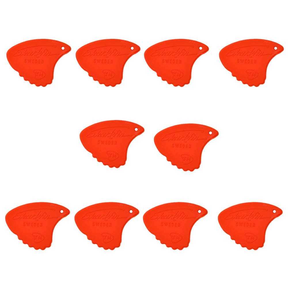 The Original Legendary Landstrom Design From Sweden Sharkfin Guitar Picks 10 Pack Red Relief Soft