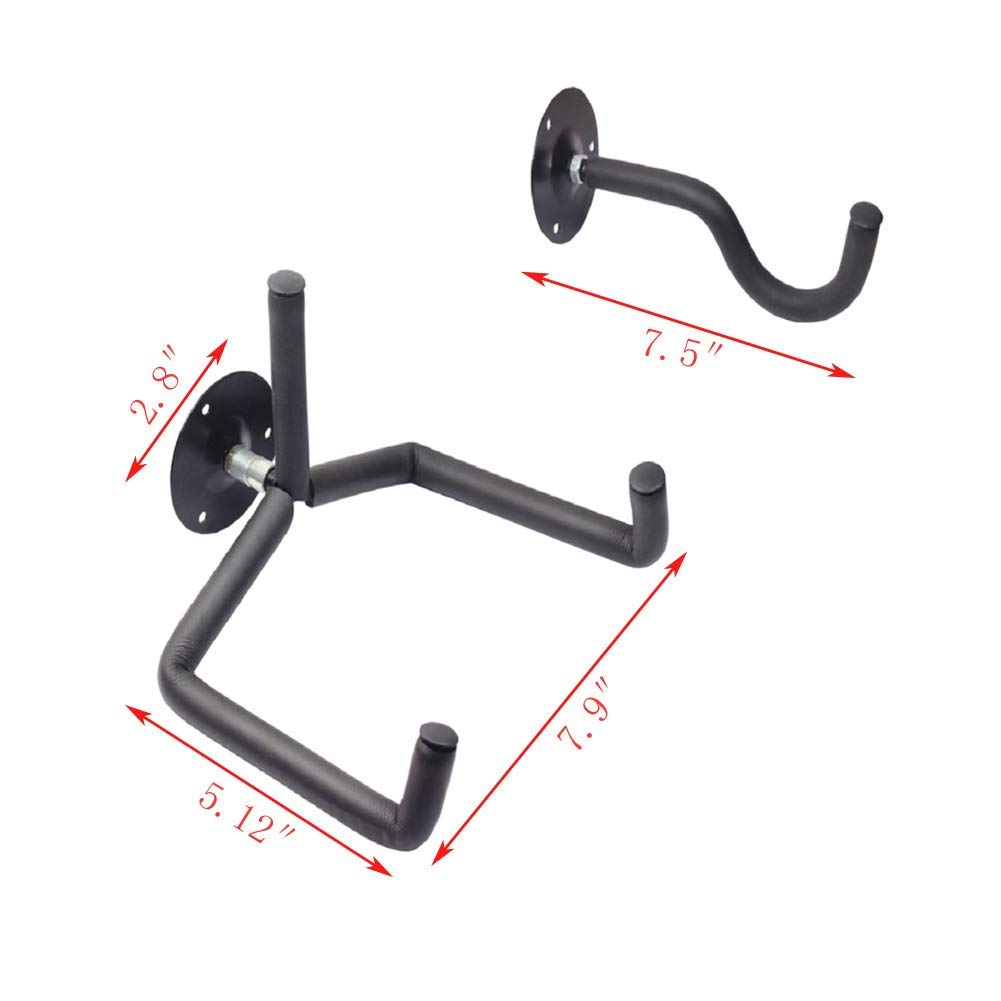 Jashem Guitar Wall Mount Acoustic Electric Classical Guitar, Ukulele, Banjo and Mandolin Wall Hanger Slat Wall Horizontal Guitar