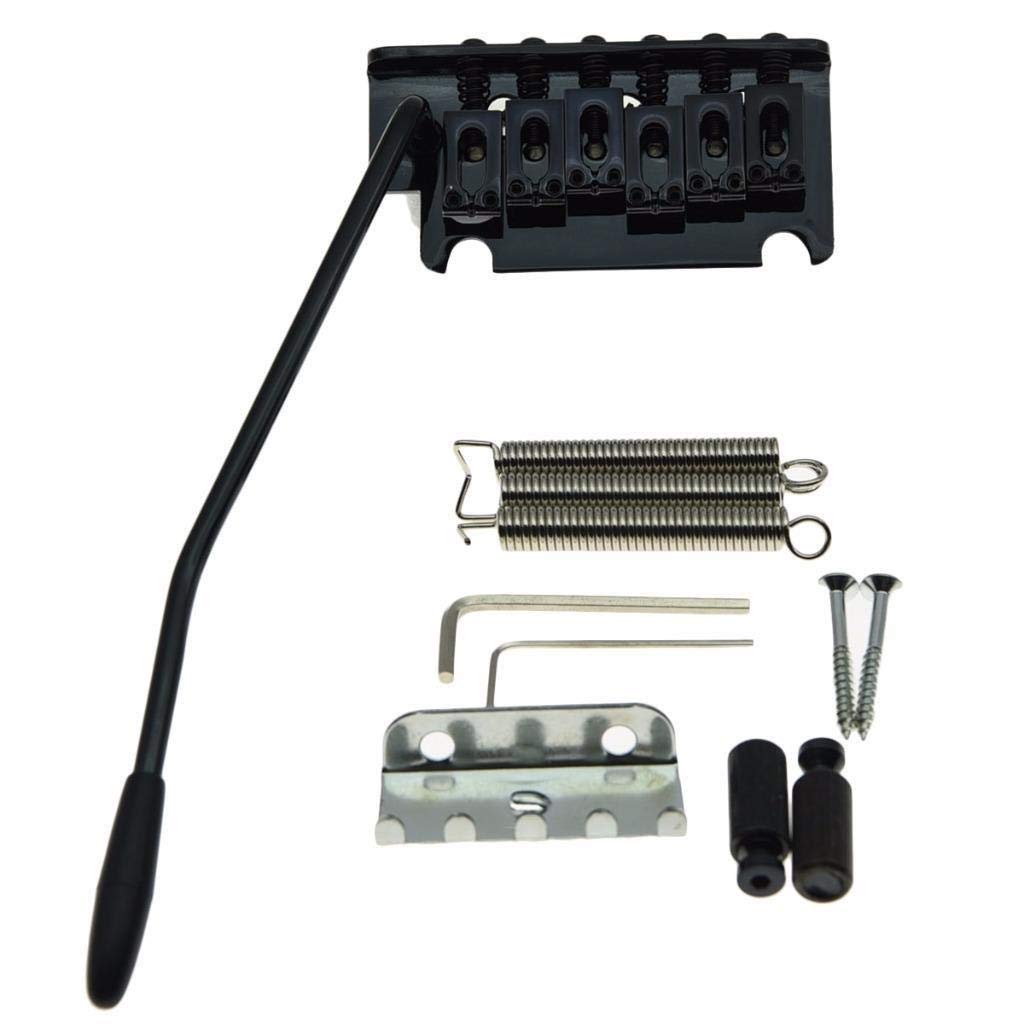 Kaish Black 2 Point St Strat Style Guitar Tremolo Bridge Locking System