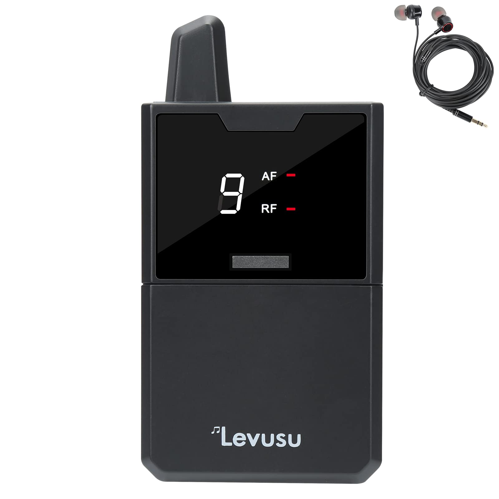 Levusu Only Bodypack with Earphone,180Ft, Professional IEM Stereo System Transmitter and Beltpack Receiver for Studio, Band Rehe