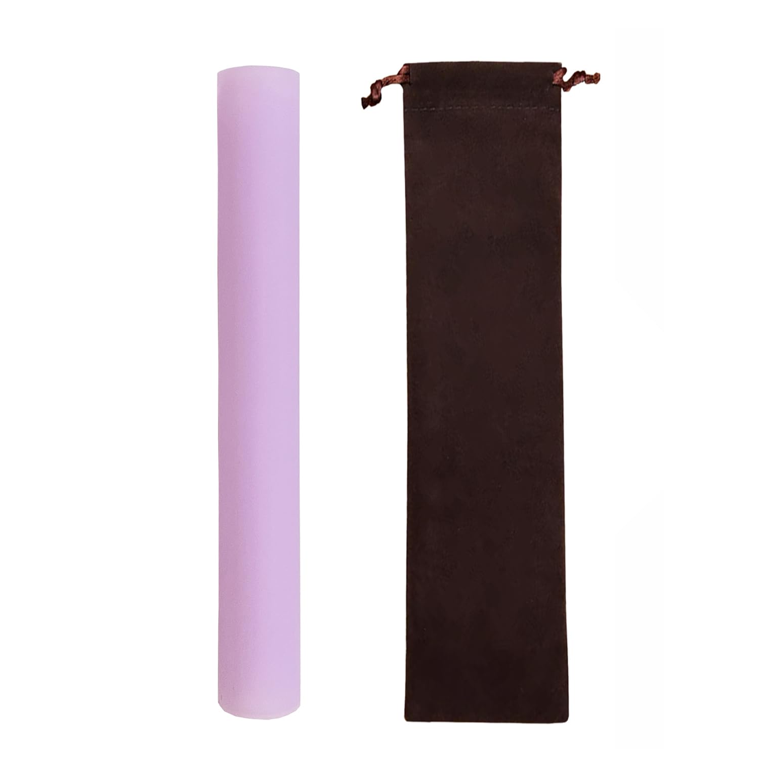 Singing Bowl Mallet Purple Acrylic Rubber Striker Mallet for Playing Quartz Crystal Singing Bowl with Bundle Pocket