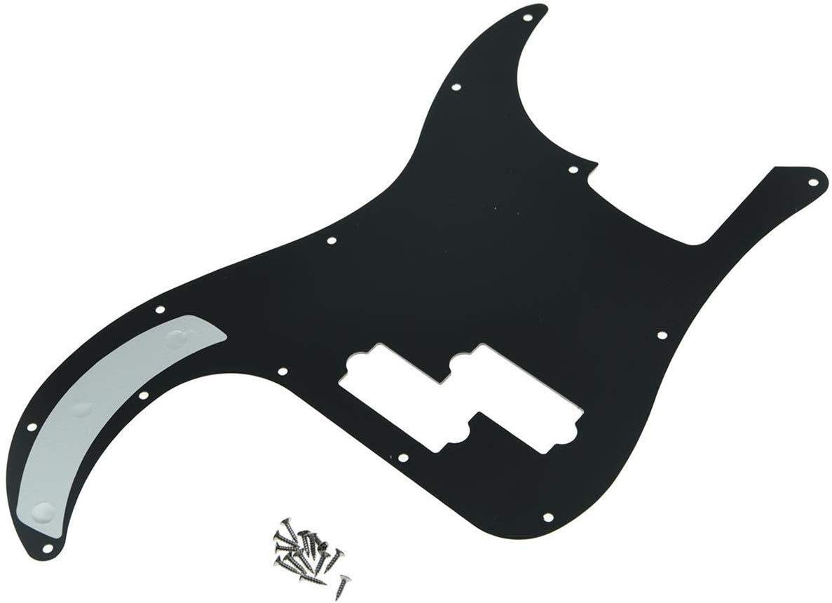 Dopro 13 Hole Precision Bass Pickguard PB P Bass Scratch Plate for USA/Mexican FD Precision Bass Black 3 Ply