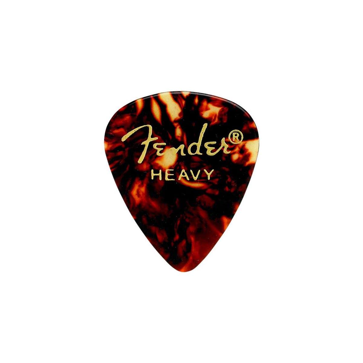 Fender Classic Celluloid Guitar Picks 351 Shape, Tortoise Shell, Heavy, 12-Pack