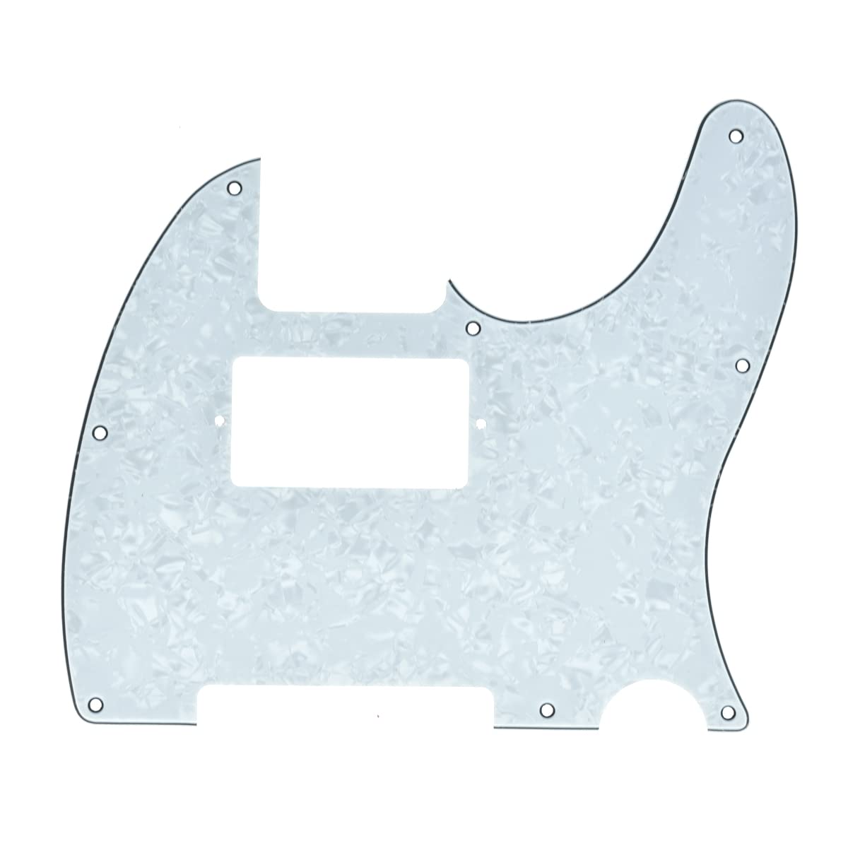 Kaish 8 Hole Tele Guitar Humbucker Pick Guard Tl Pickguard For Usa/Mexico Telecaster/Tele White Pearl