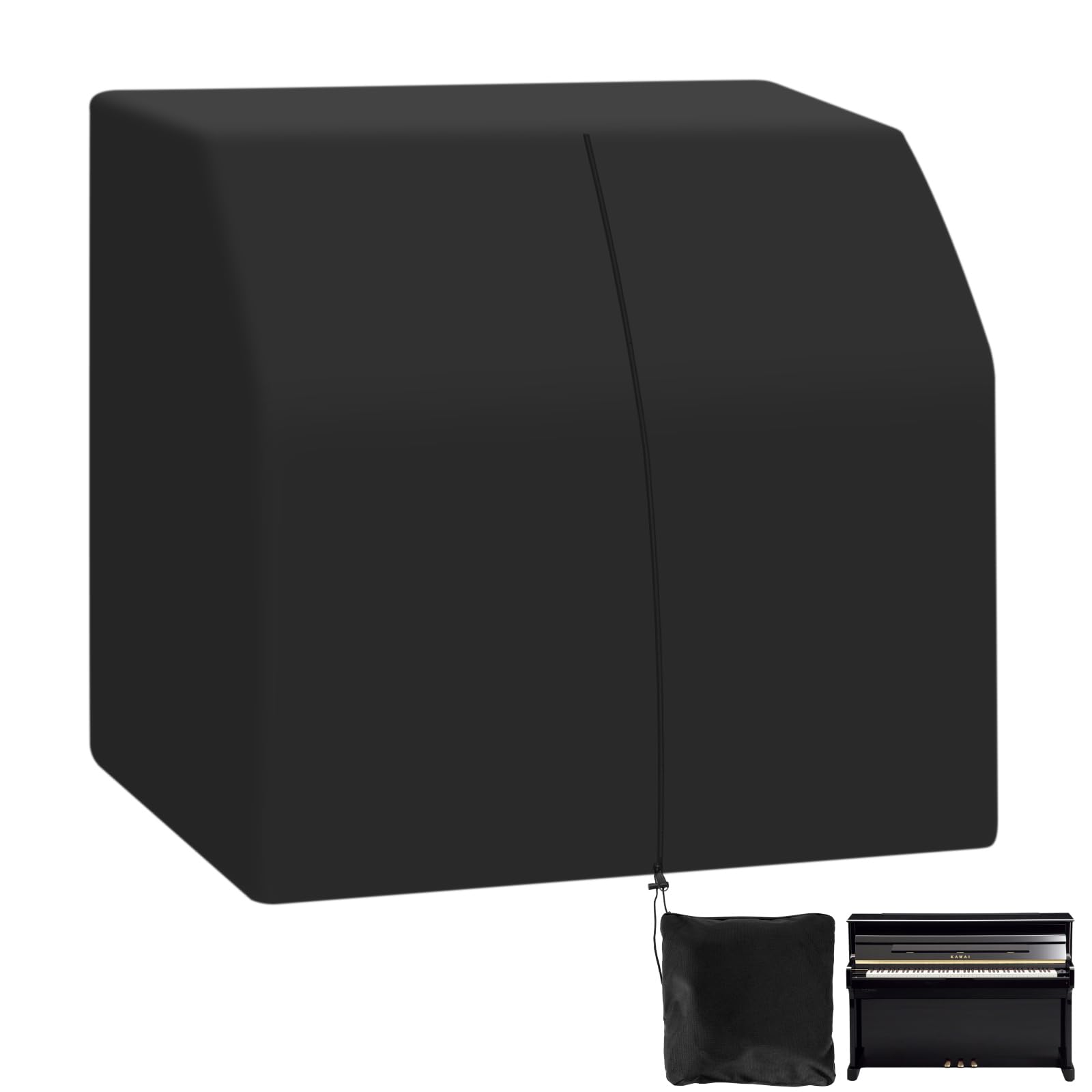 KY-HUAEN Upright Piano Cover, Heavy Duty Piano Cover For Fit an Acoustic Upright/Console Piano, 600D Dustproof Waterproof Piano 