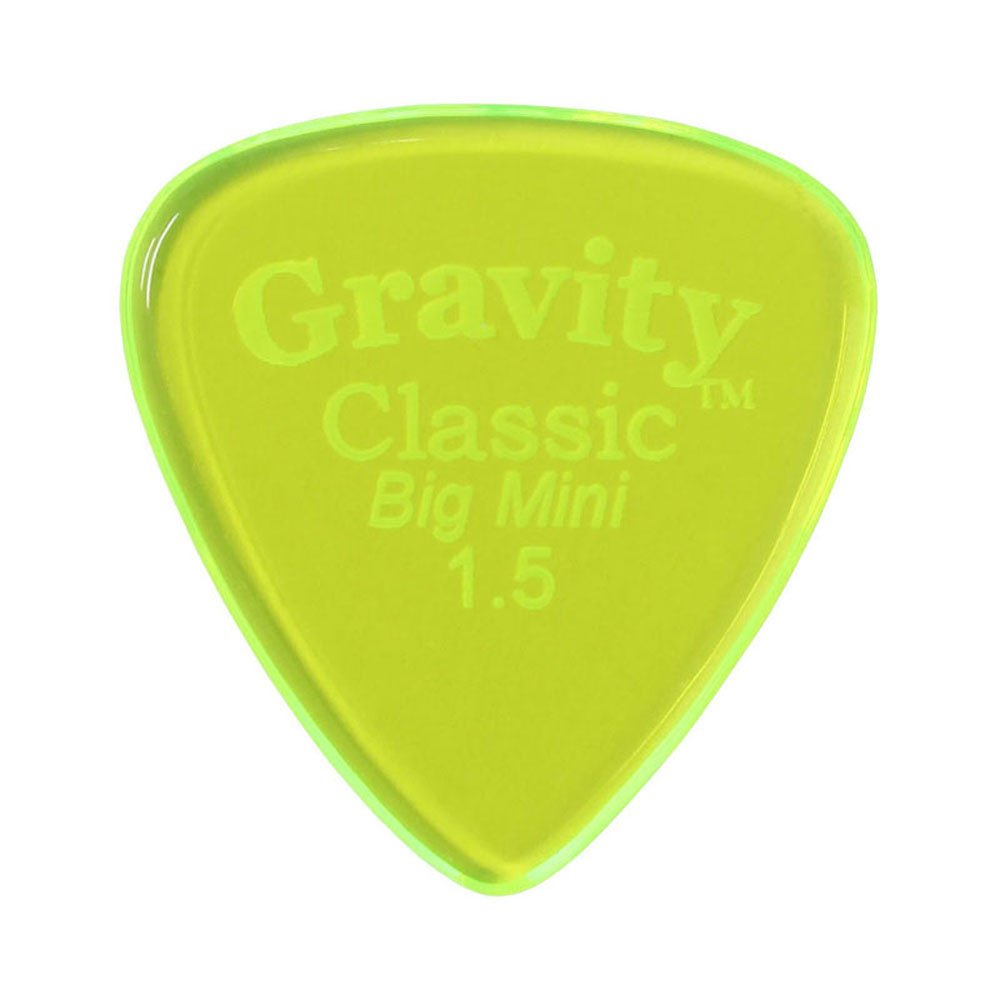 Gravity Picks Classic Guitar Pick - 1.5Mm Fluorescent Green - Polished