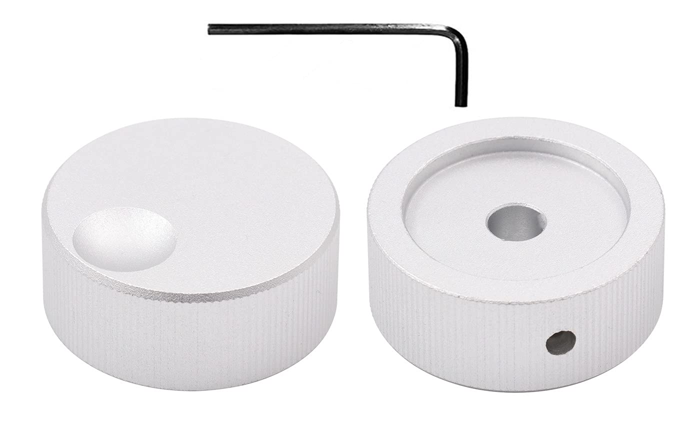 Szliyands 2Pcs 32 X 13 Mm Aluminum Alloy Potentiometer Control Knob Volume Audio Electric Guitar Bass Screw Type,For 6Mm Diamete