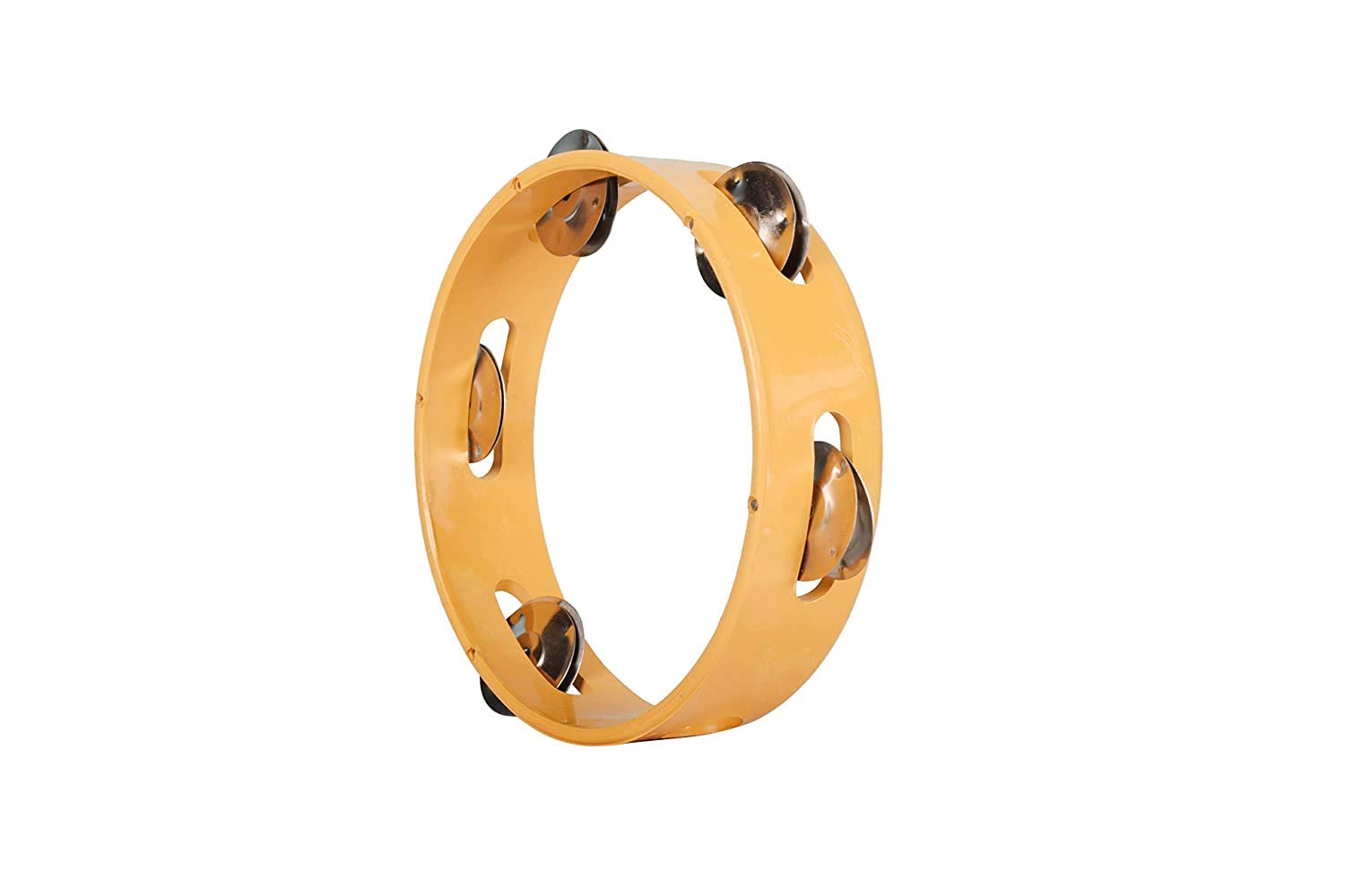SmSai Musicals Tambourine, 7 Inch (Without Head), Yellow