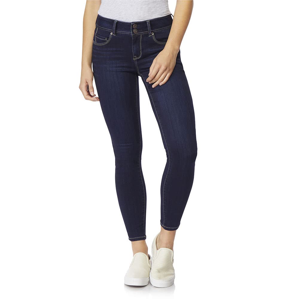 Wallflower Womens Ultra Skinny Mid-Rise Insta Soft Juniors Jeans (Standard And Plus), Castle, 11 Long