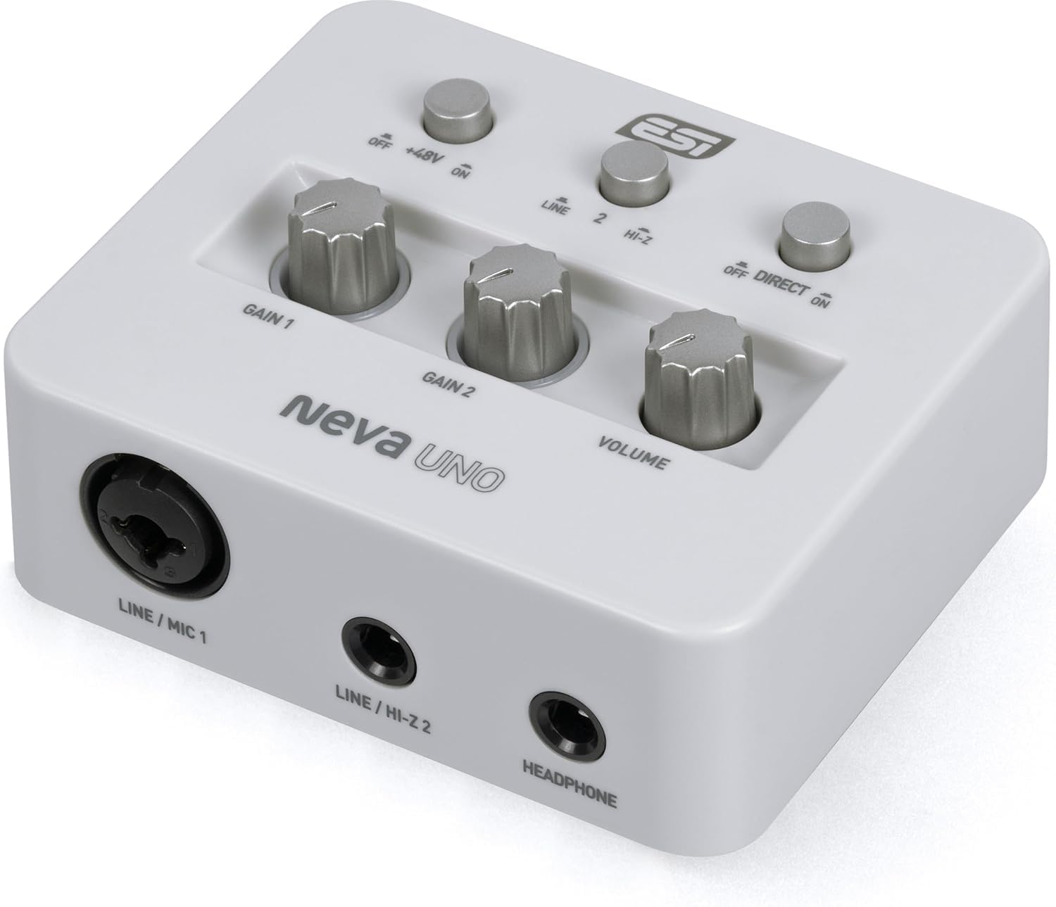 Esi Neva Uno | Professional 24-Bit/192Khz 2X2 Usb Audio Interface For Pc And Mac With Xlr, Line, And Di Inputs, Podcasting, And 