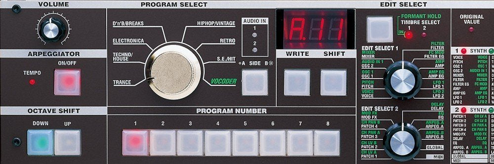 Korg microKORG Compact Analog Modeling Synthesizer w/Vocoder Mini Mic, 4 Voices and 6-step Arpeggiator