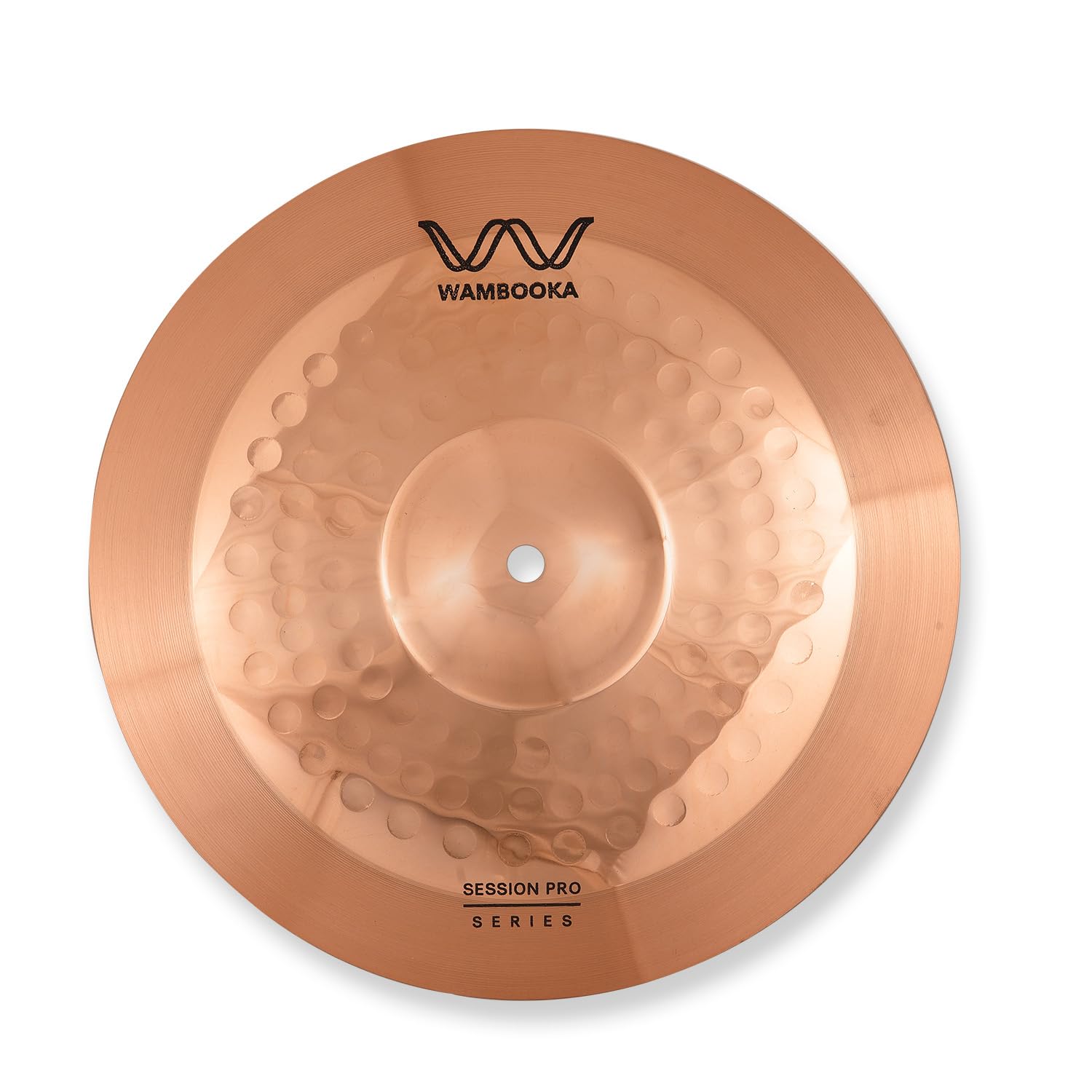 Wambooka Session Pro 12 Inch Splash Cymbal For Drum Set - Italian Design, B8 Bronze (Hand-Hammered)