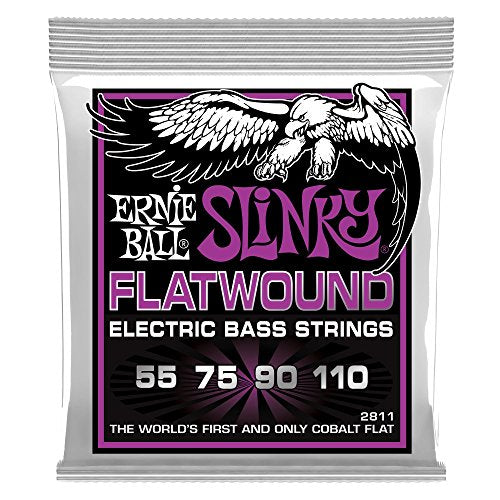 Power Slinky Cobalt Flatwound Electric Bass Strings 55-110 Gauge