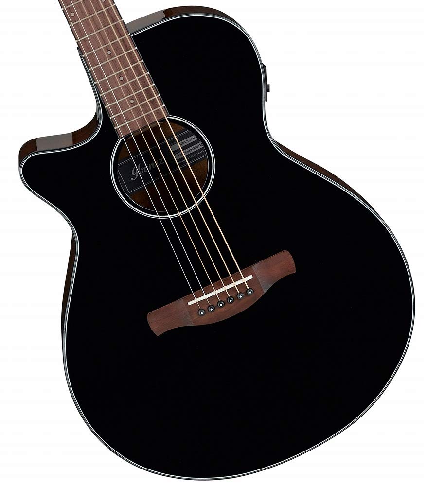 Ibanez Aeg50L Left-Handed Acoustic-Electric Guitar - Black High Gloss