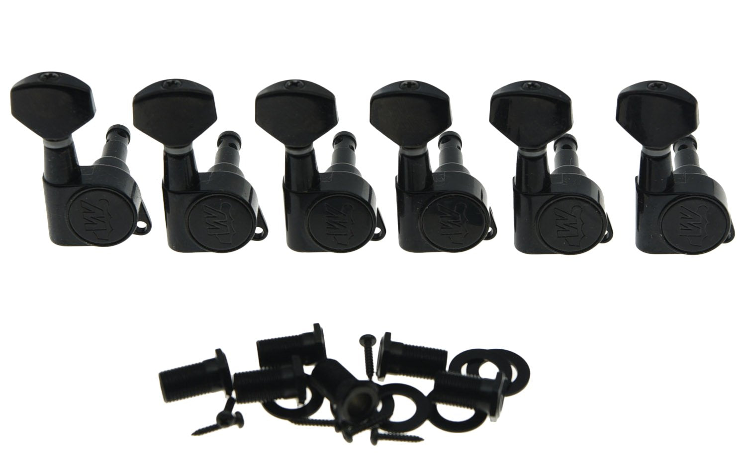 Wilkinson 6 Inline Black E-Z Post Guitar Tuners Ez Post Guitar Tuning Keys Pegs Guitar Machine Heads For Strat Tele