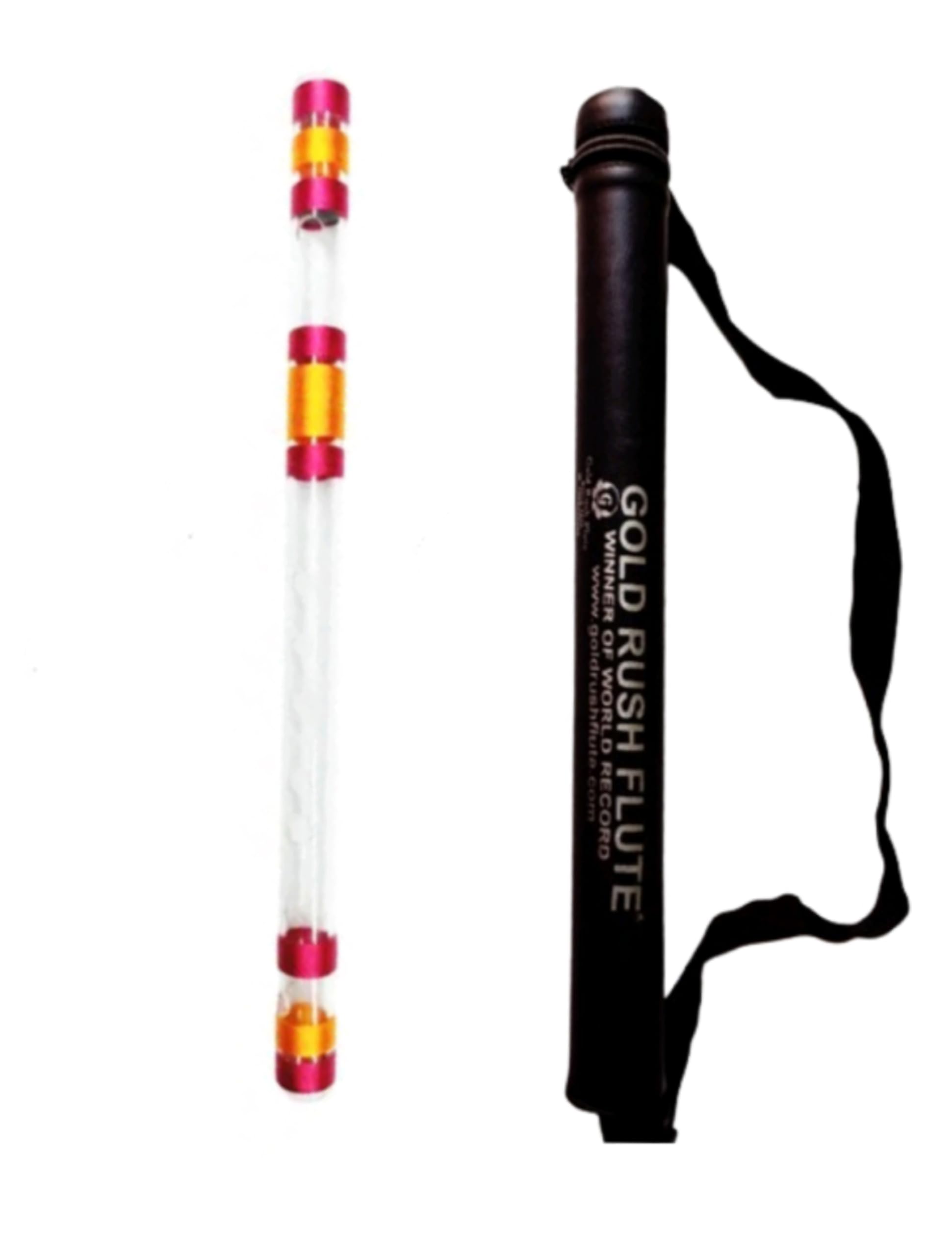 Gold Rush Flute D Sharp Medium Professional Acrylic & Middle Octave Flute Size 17 Inch (Transparent) Flute (Dsma017)