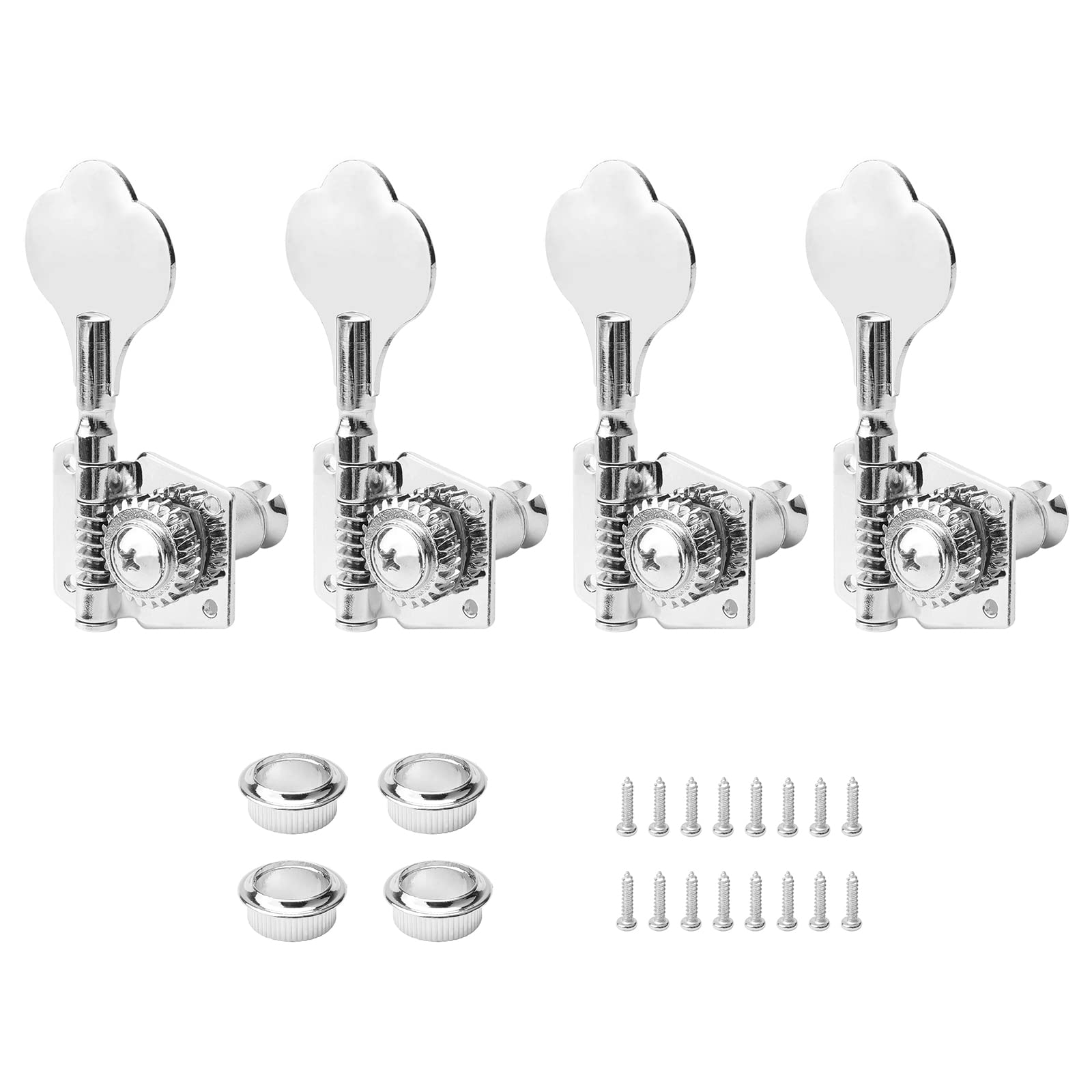 4R Open Electric Guitar Bass Tuners Guitar Tuning Key Pegs Machine Head Replacement For Electric Jazz Bass Or Precision Instrume