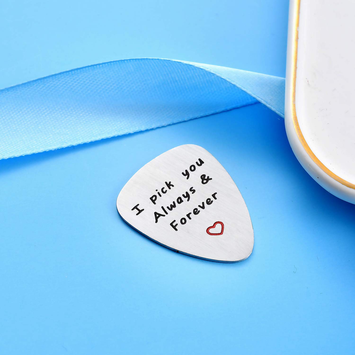 Husband Boyfriend Gifts - Guitar Picks Gifts for For Guitarist Musician, Valentine's Day Gift for Him, Wedding Gift for Men (Sty