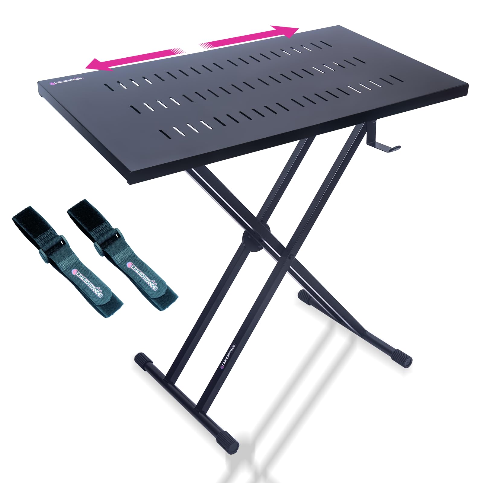 Liquid Stands Expandable DJ Table Stand Portable Audio Mixer Stand - DJ Stand for Laptop & Controller - Midi Keyboard Stand & Sy