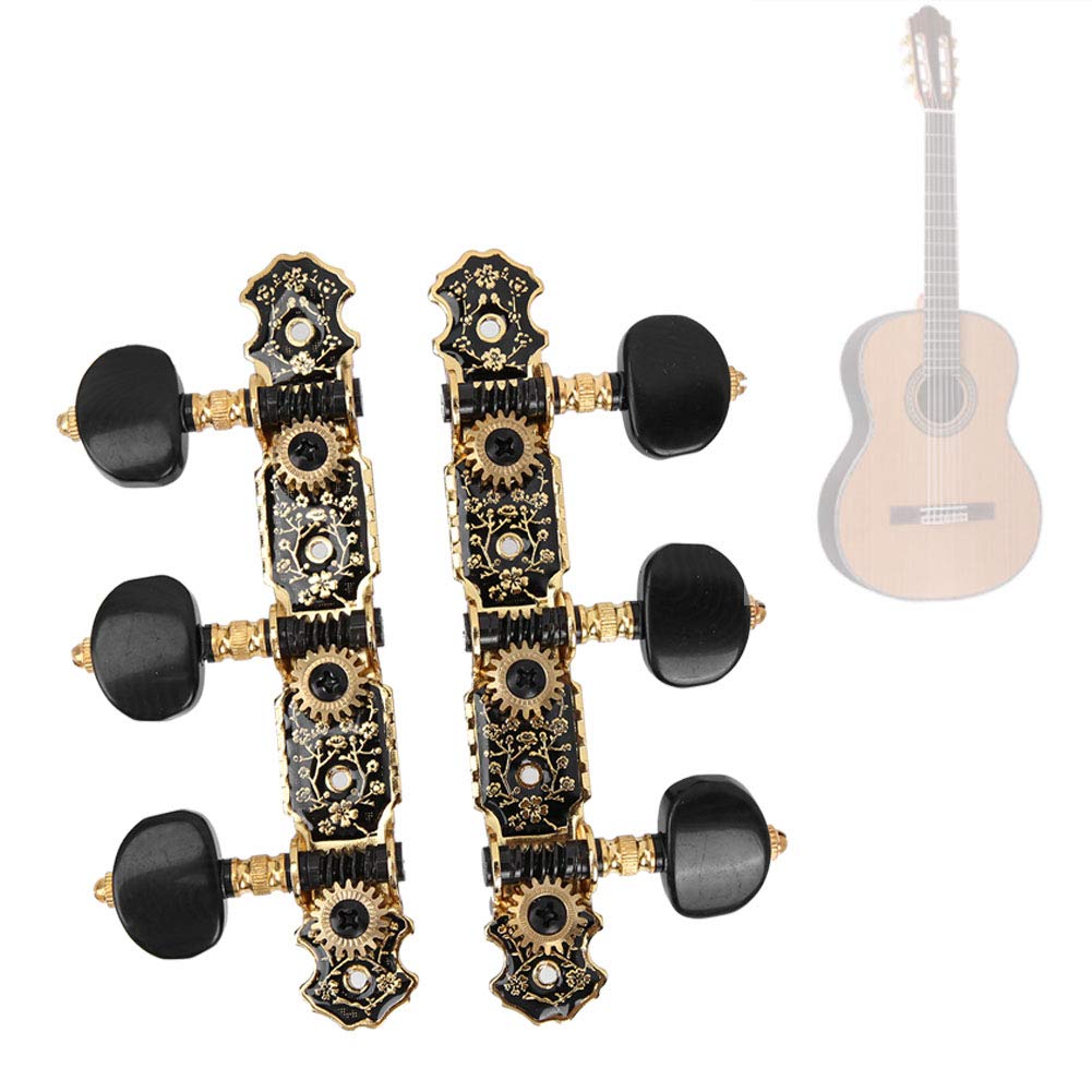 Guitar Tuning Pegs, Knobs Tuning Keys Machine Heads Replacement 3L3R String Tuner Exquisite Tuning Fast and Accurately Enclosed