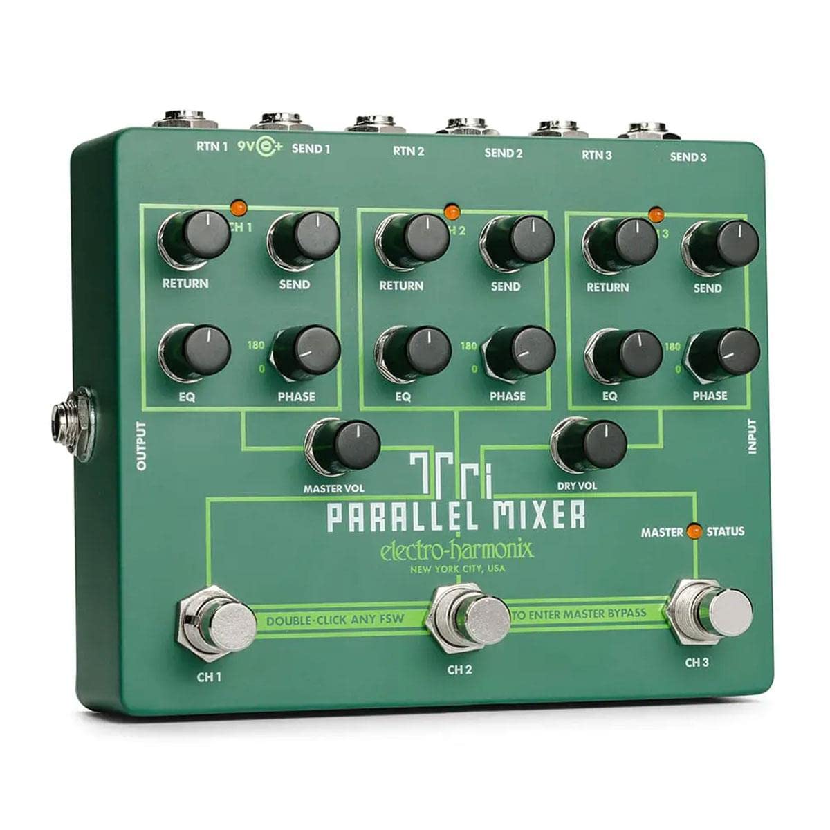 Tri Parallel Mixer - Fx Loop Mixer/Switcher For Electric Guitar & Bass