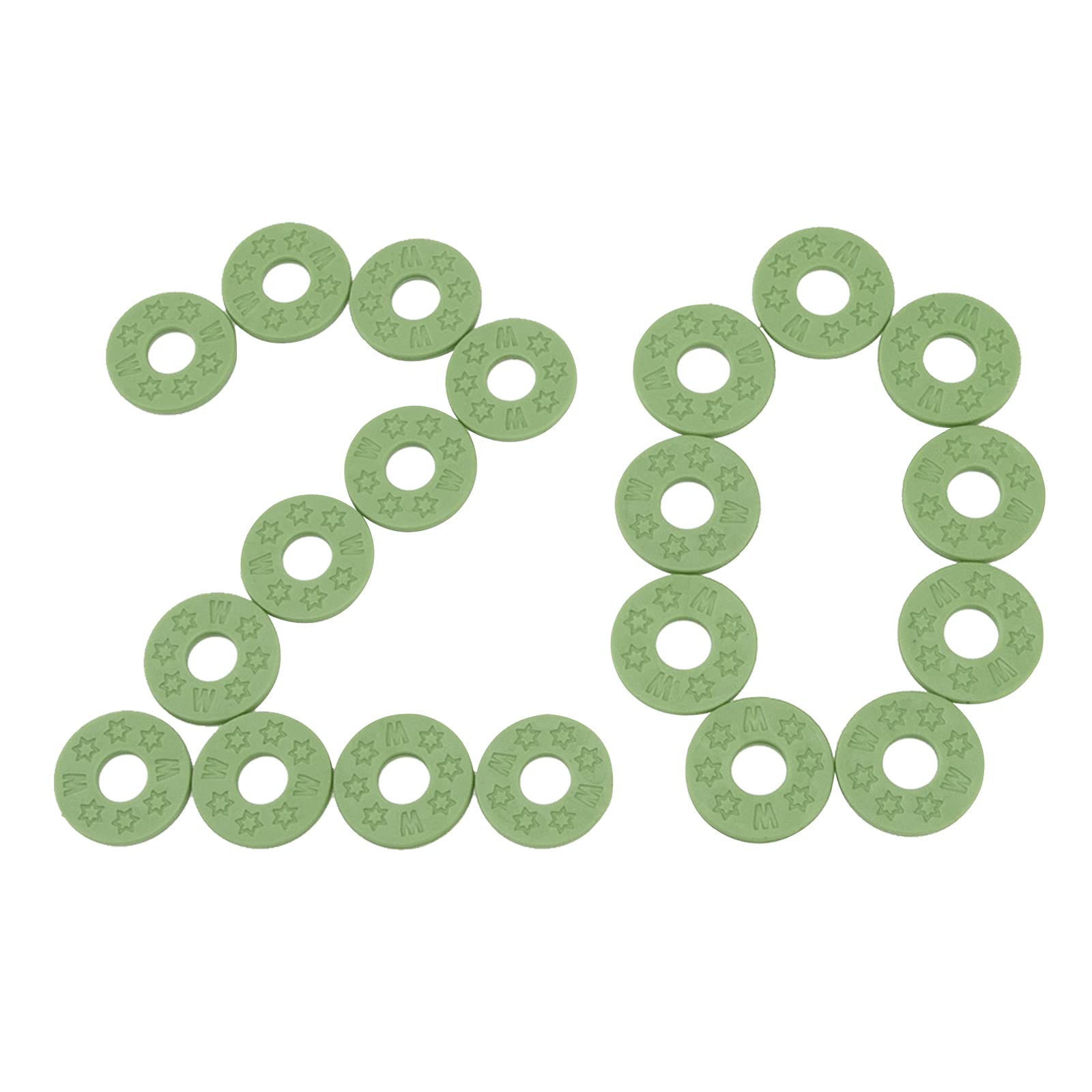 20Pcs Yootones Guitar Strap Locks Silicone Strap Locks Rubber Guitar Strap Blocks Compatible with Guitar Protect (Green)