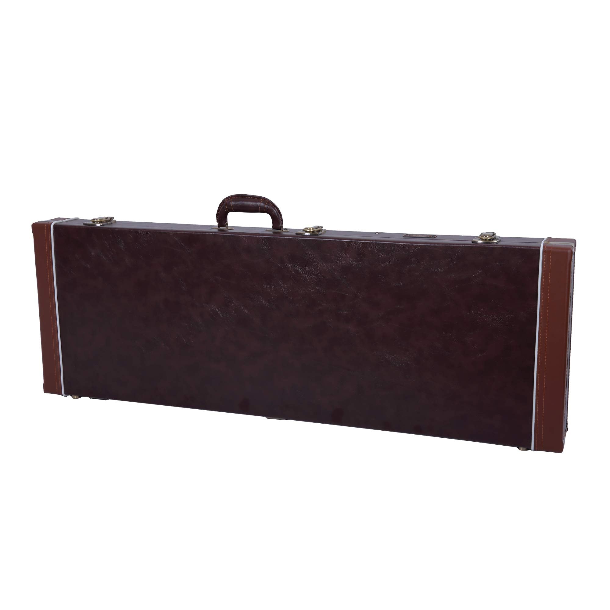 Crossrock Electric Guitar Wood Case Fits Fender Telecaster And Stratocaster-Brown (Crw600Ebr)