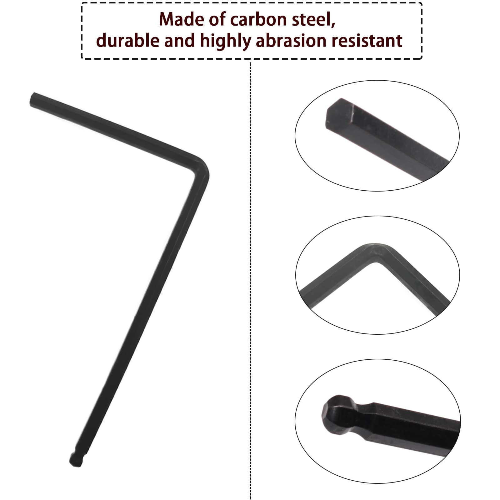 Cheerock Guitar Truss Rod Wrench, 4mm and 5mm Allen Wrench, Extended Ball Head Hex Key for Adjusting Guitar Necks, Guitar Tools