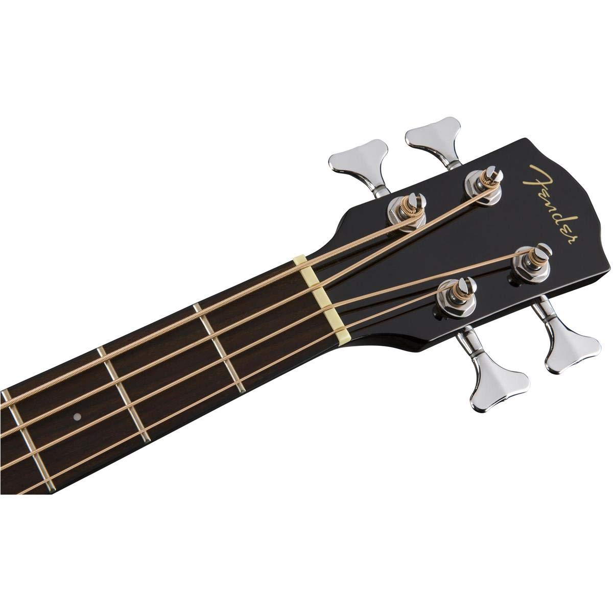 Fender Acoustic Bass Guitar 4-String with Fishman Bass Acoustic Guitar Pickup with Tuner and Equalizer, Classic Design with Roun