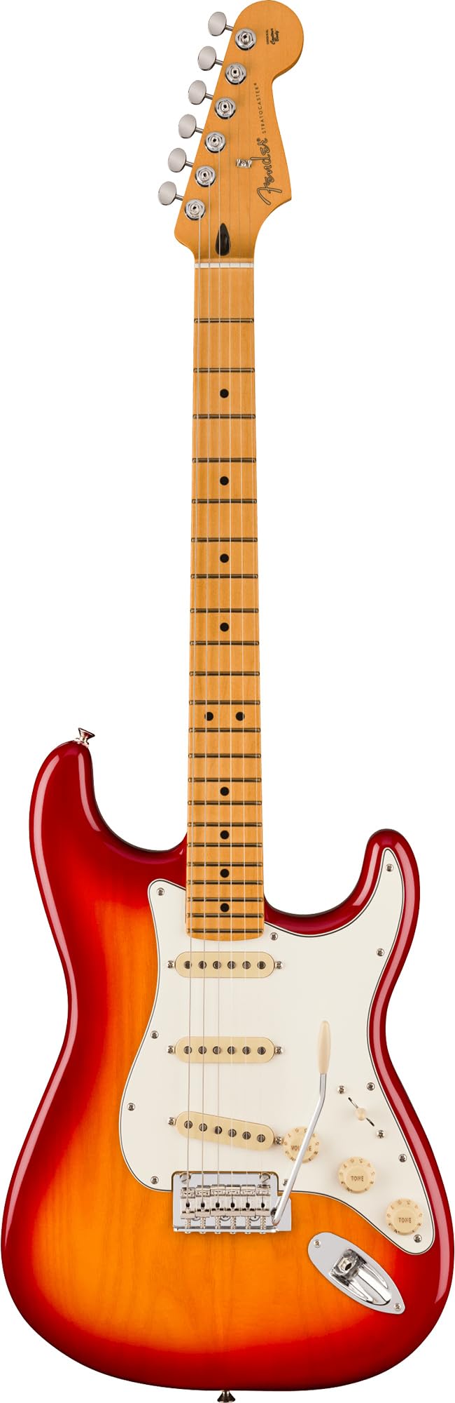 Fender Player II Stratocaster - Aged Cherry Burst Bundle with Gig Bag, Strap, Cable, 3-Pack Picks and Guitar Cleaning Kit