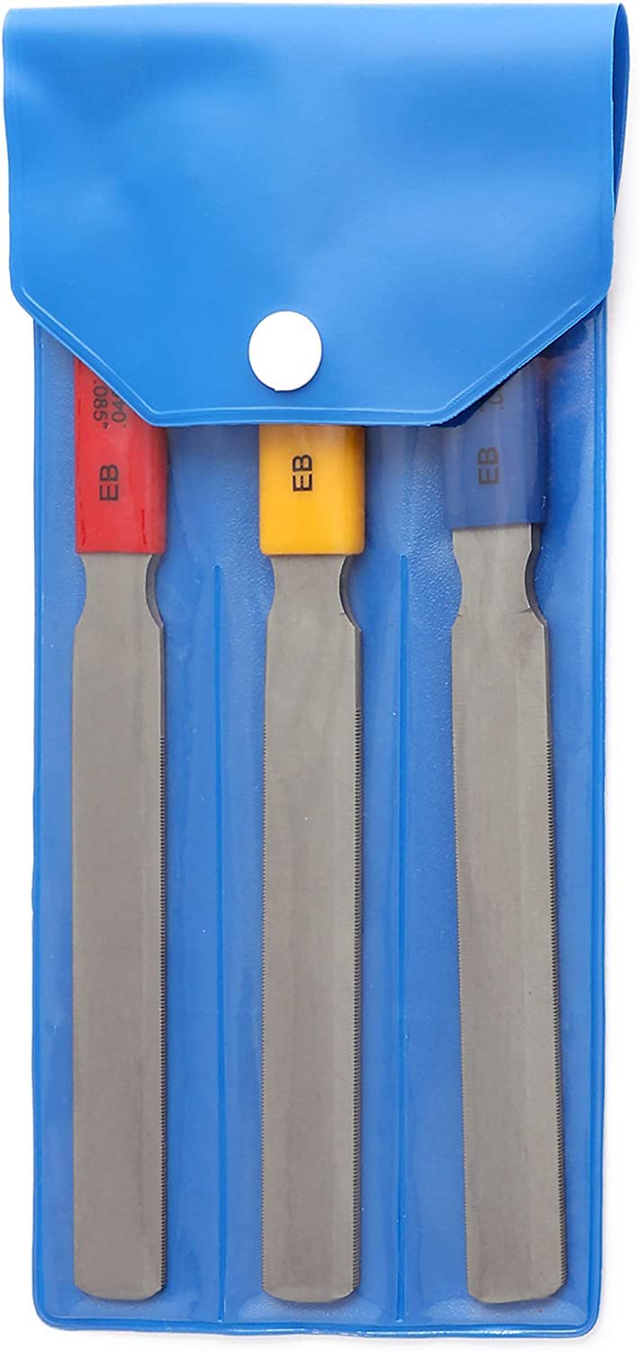 BAIYUXING Electric Guitar files 3pcs,Acoustic Guitar file 3pcs,Bass Guitar flies 3pcs,Tapered Nut Files Double Edge Nut Slotting