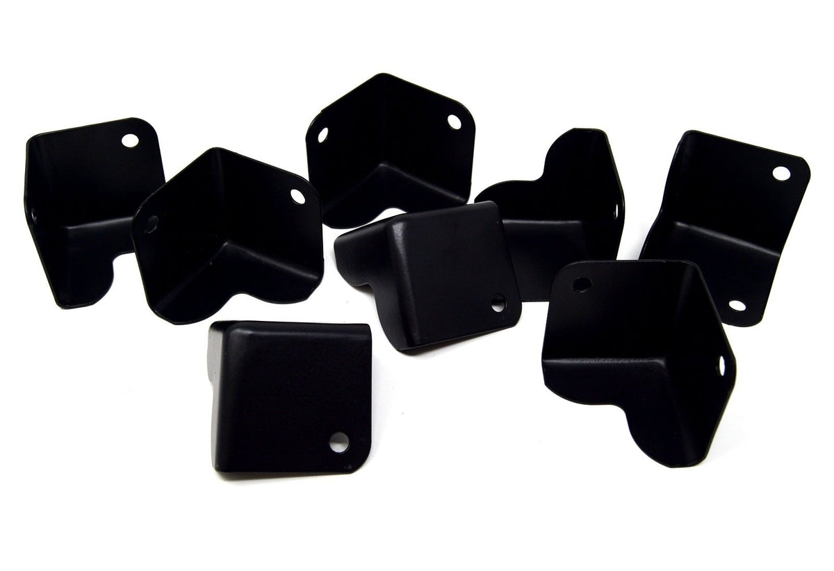 8 Pieces Metal Cabinet Corner Black For Dj And Speaker Boxes Ha-48Bk 1.5''X1.5''