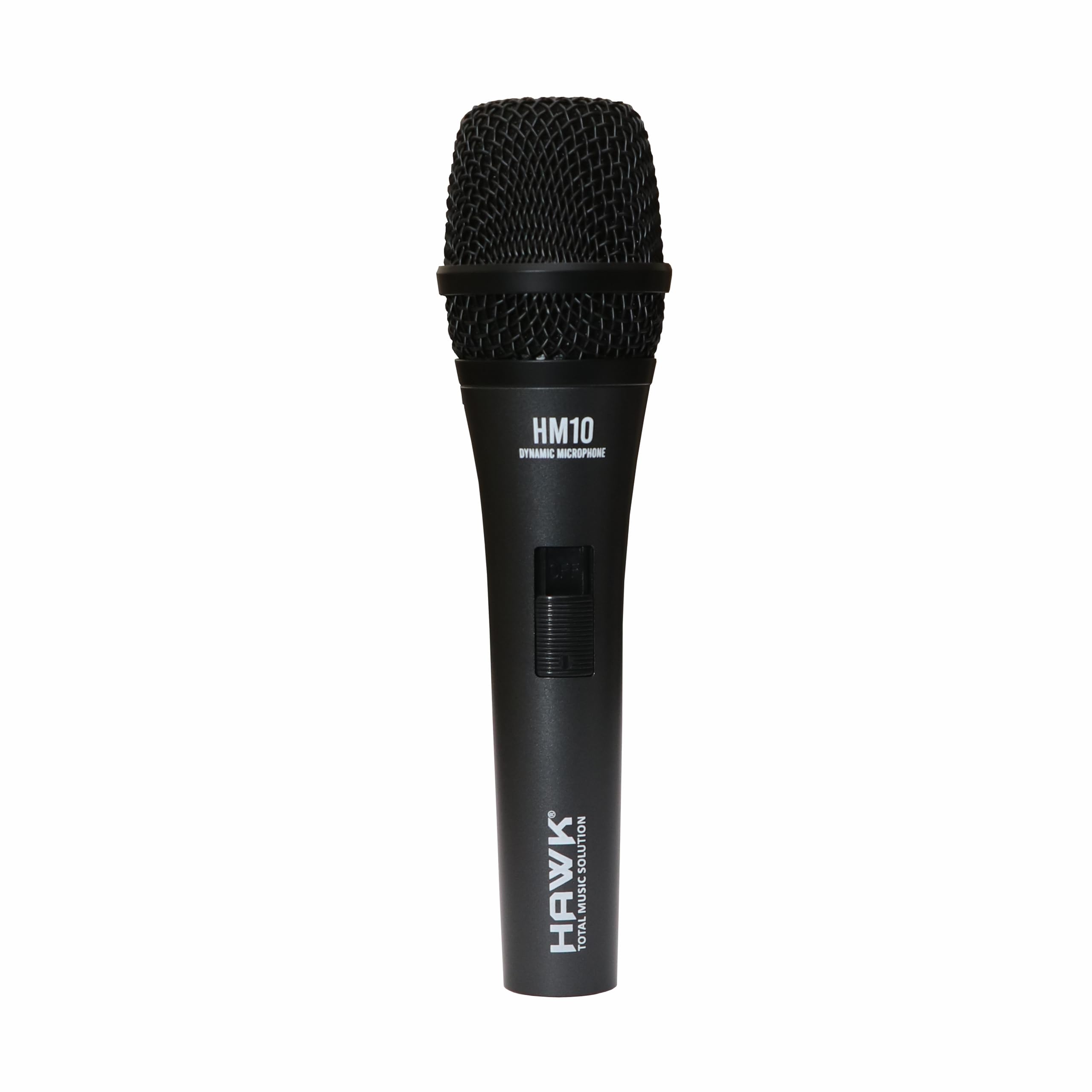 Hawk Proaudio Hm 10 Handheld Dynamic Cardioid Wired Mic For Live, Recording, Speech With Mic Holder And Pouch With On/Off Switch