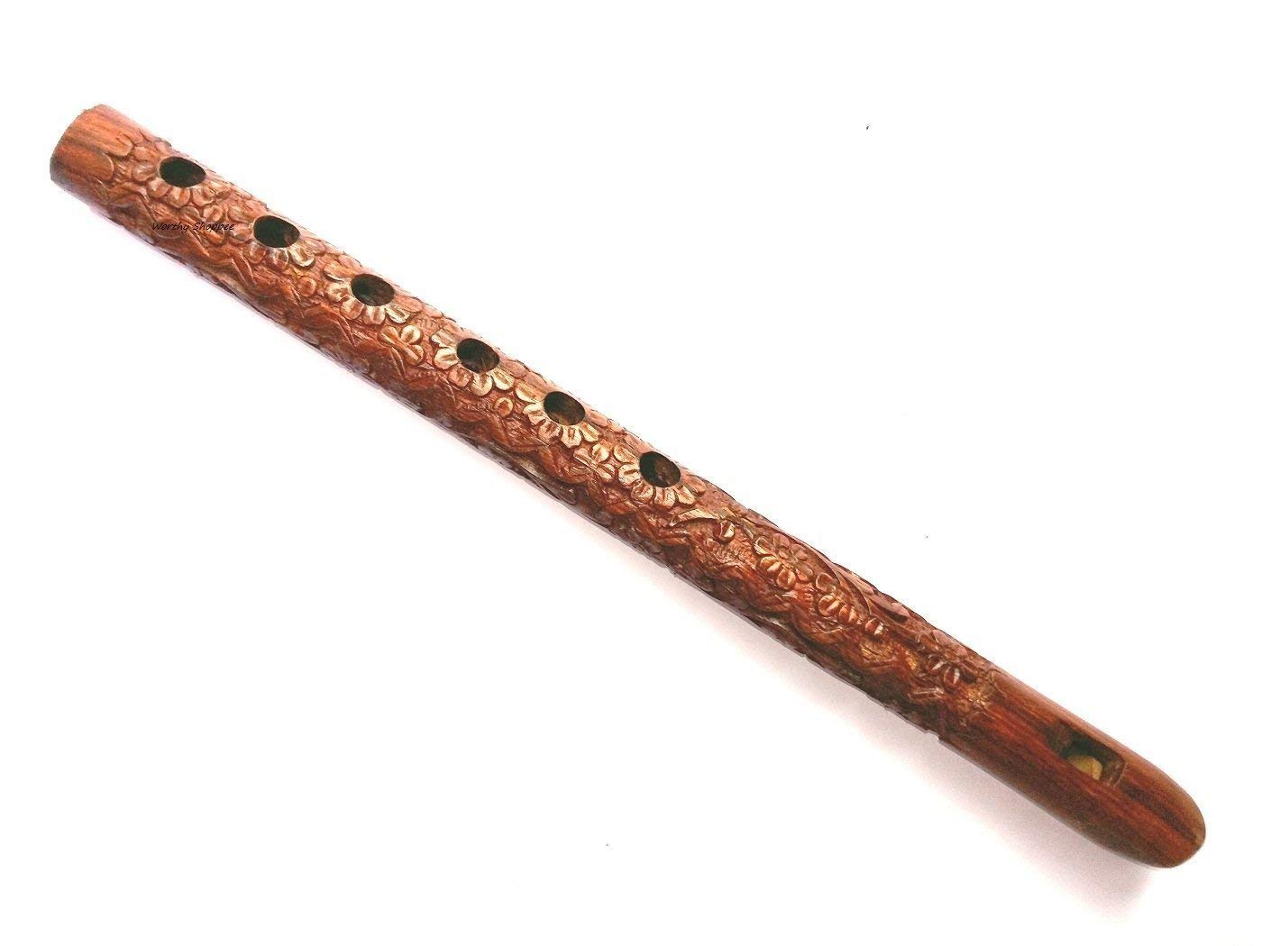 Hamid Handicraft Handcrafted Wooden Flute/Bansuri Woodwind Flute Musical Mouth Instrument