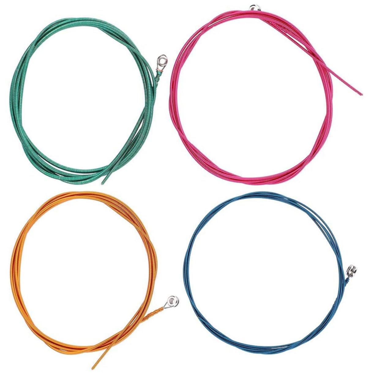 Cosmevivi 4-String Electric Bass Strings Set Colorful Steel Bass Guitar Strings For Replacement Sturdy Accessories For Musicians
