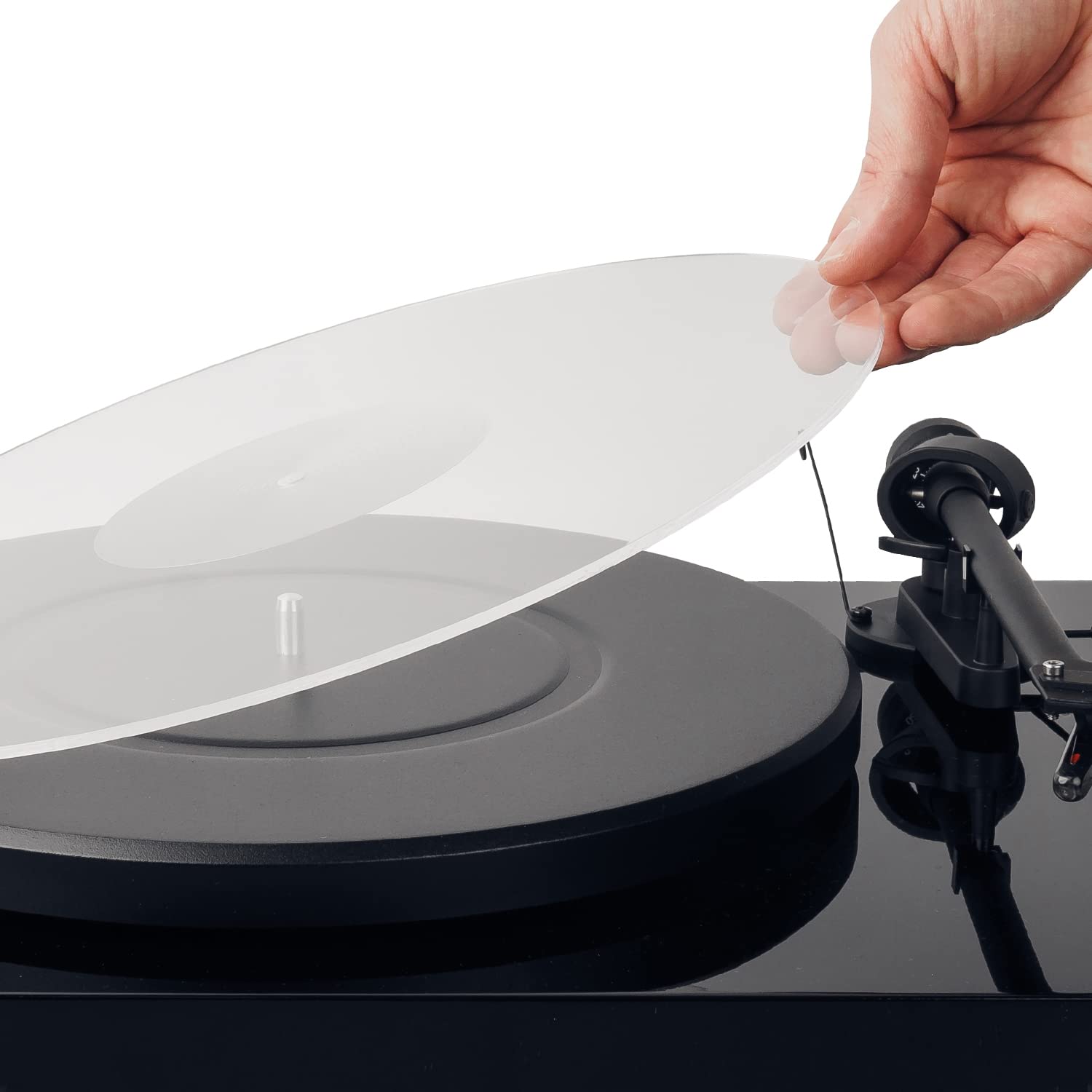 Acrylic Turntable Mat - 11.75'' Transparent Vinyl Record Acrylic Mat - Precision Machined Acrylic Turntable Platter Mat W/Record