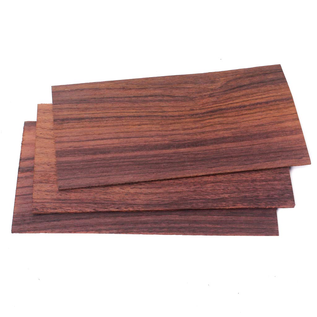 Guitar Veneer,3Pcs Wood Guitar Headplate Head Veneer For Guitar Luthiers Replacement Tool (Rosewood)