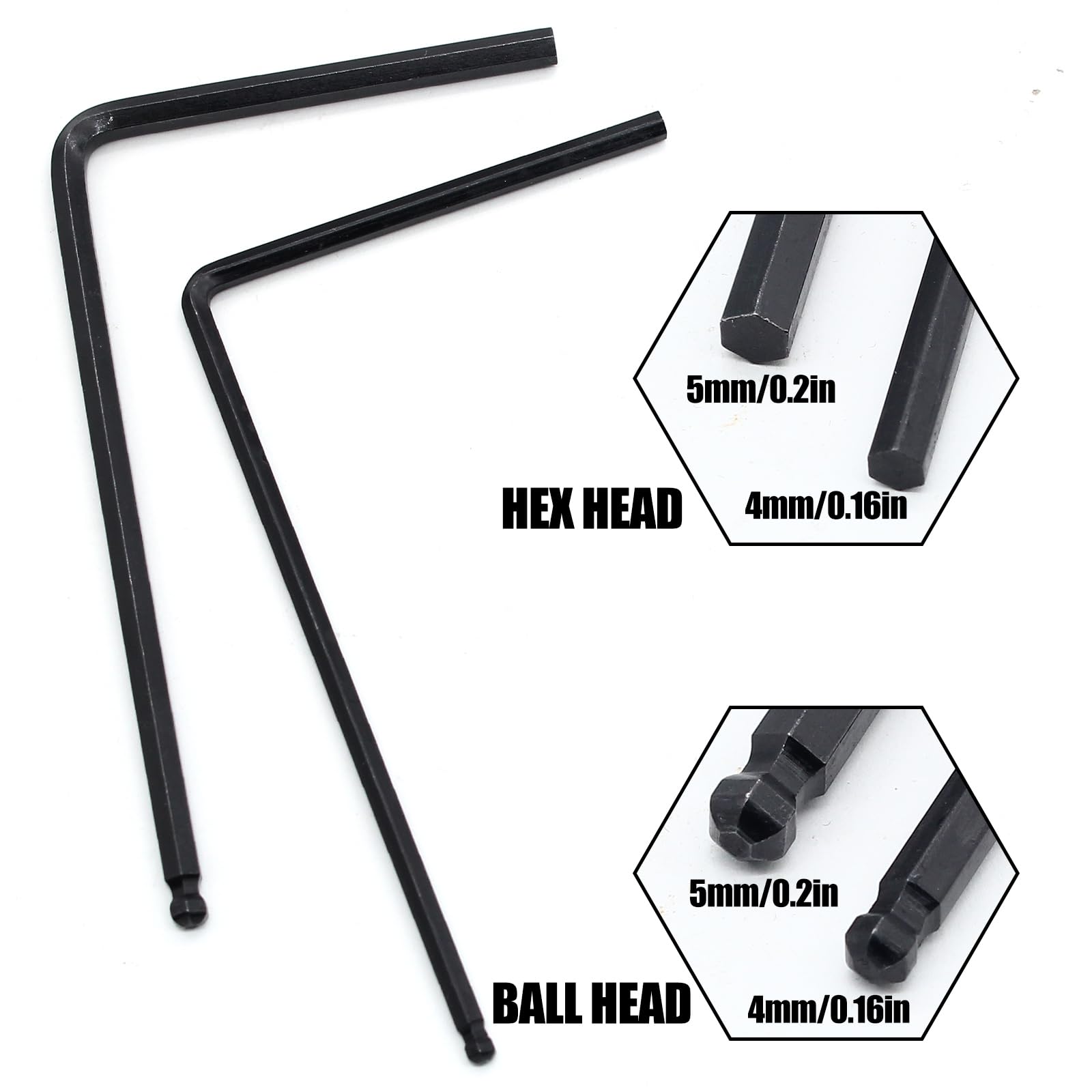 Uenhoy 13 Pcs Guitar Allen Wrench Set, Ball End Truss Rod Wrench 4mm & 5mm and Truss Rod Hex Box Wrench 7mm & 8mm, Guitar Allen