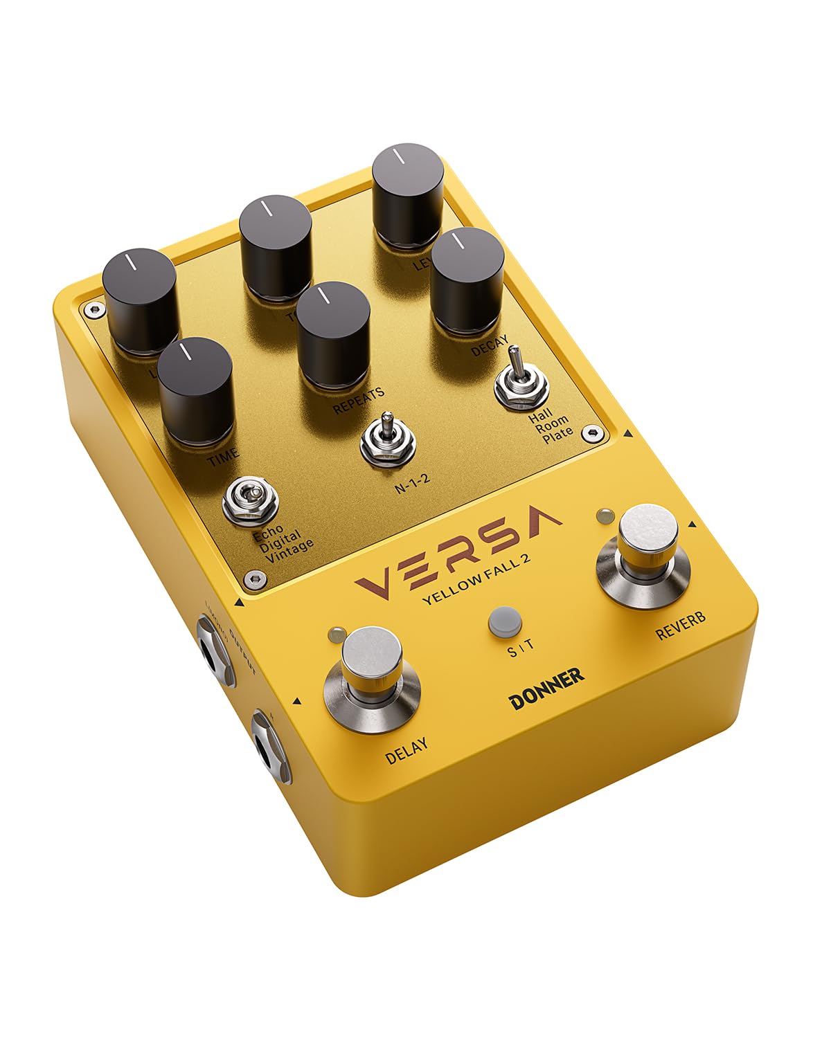 Donner Delay & Reverb Pedal with Tap Tempo, Preset Saving, Stereo in/out, Digital 3x3 Multi-Mode Effects for Electric/Acoustic G