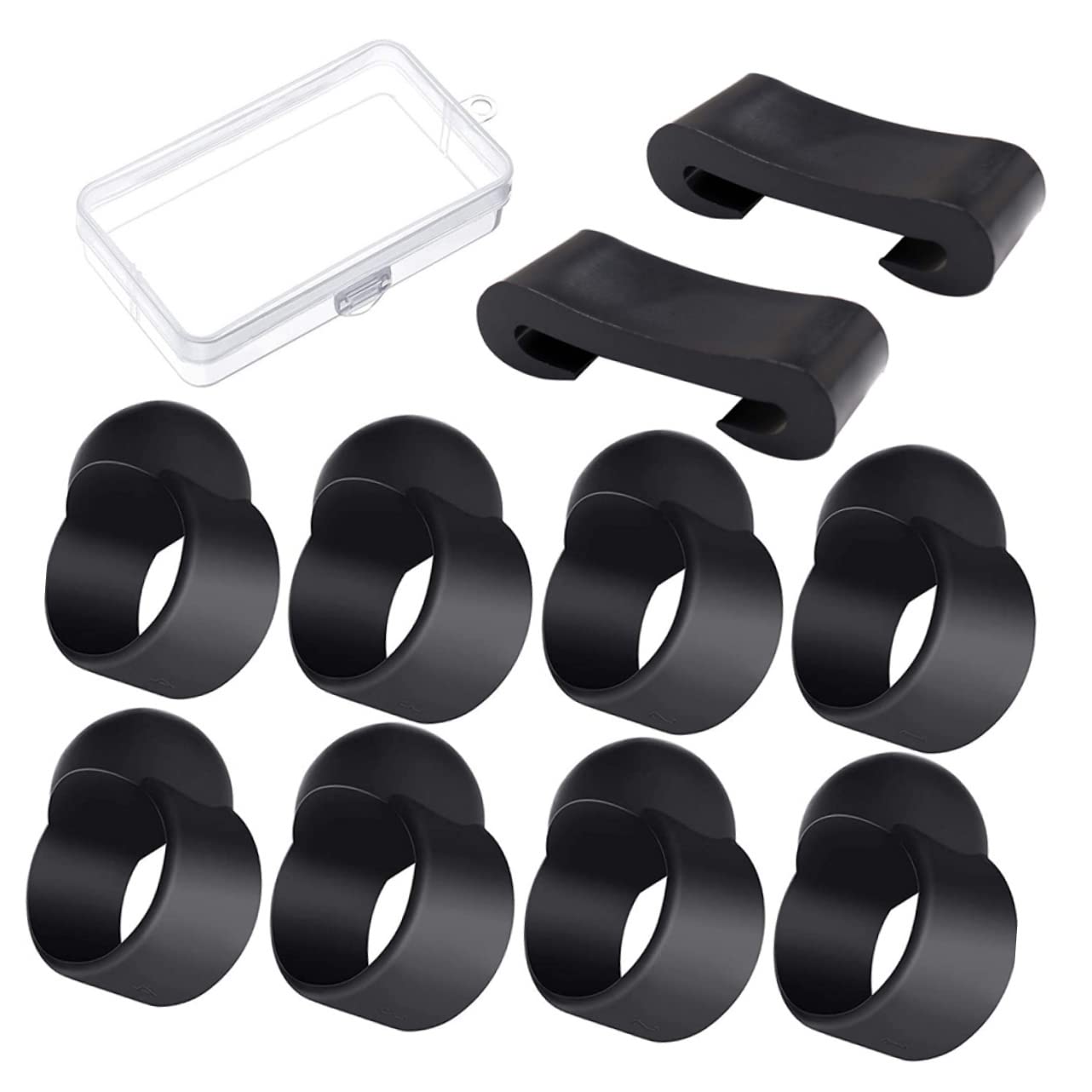 Togeval 10Pcs Steel Drum Finger Picks Mallet Brackets With Storage Case Durable Accessories For Easy Grip And Organization Prese