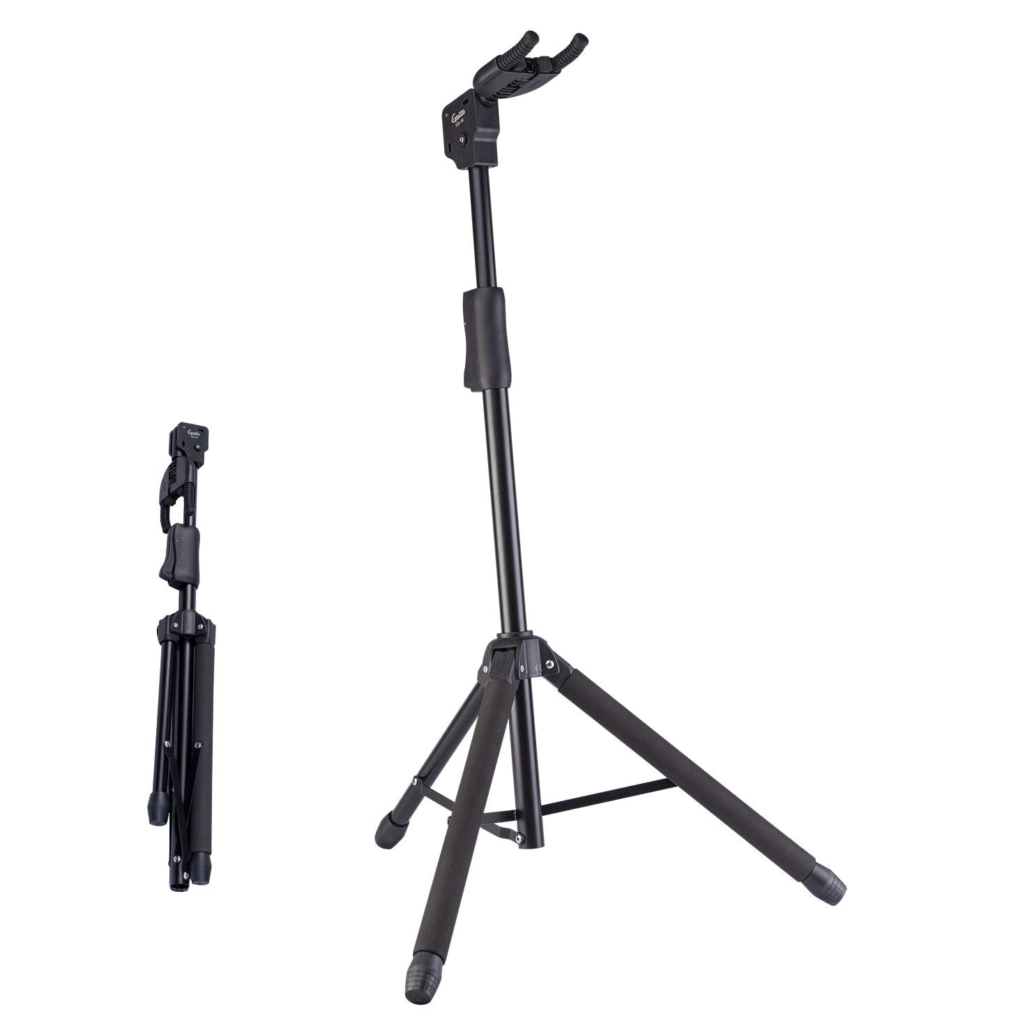 Guitto Guitar Stand - Universal Portable Guitar Stand Adjustable Folding Hanging Guitar Floor Stands Extended Height Tripod Guit